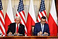 Vice President Mike Pence and Polish Prime Minister Mateusz Morawiecki signed joint declaration on 5G, 2019