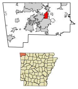 Location of Little Flock in Benton County, Arkansas.