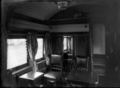 Dining area inside the royal train carriage, 1901