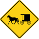Horse drawn vehicles crossing