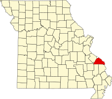 Location of Farrar, Missouri