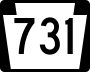 Pennsylvania Route 731 marker