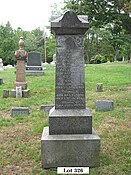 Tombstone of Thomas Picton, who died in the Gaylord Mine Disaster of 1894.