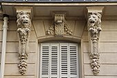 19th century Eclectic Classicist corbels on Rue des Saints-Pères (Paris)