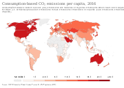 Consumption-based CO₂ emissions per capita, 2017