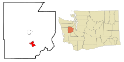 Location of Shelton, Washington