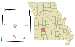 Location of Morrisville, Missouri