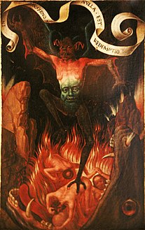 Hell. The text says: In inferno, nulla est redemptio ("There is no redemption in Hell")