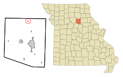 Location of Jacksonville, Missouri