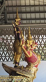 The bow of Royal Barge Narai Song Suban HM Rama IX of Thailand, it carved an image of Narayana riding a Garuda