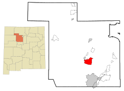 Location of Zia Pueblo, Sandoval County, New Mexico