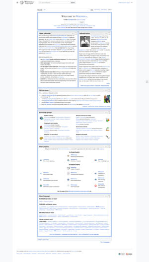 The homepage of the Simple English Wikipedia