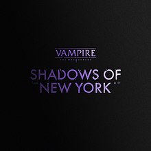 The cover art for the Shadows of New York soundtrack album, featuring the logo in purple on a black background