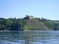 Czorsztyn Castle and lake panorama