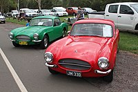 A pair of Buckle Coupes at a car show.