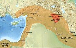 The Neo-Assyrian Empire at its maximum extent.[9][10][11][12]