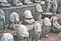 Jizo statues beheaded