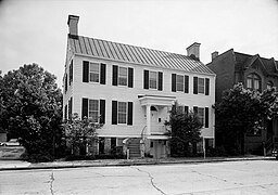 The (estate of) John Eppinger Property was moved to 404 East Bryan Street from 211 West Perry Street