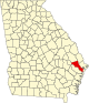 State map highlighting Bryan County