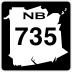 Route 735 marker