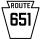 Pennsylvania Route 651 marker