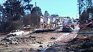 Explosion damage in San Bruno, California