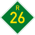 Provincial route R26 shield