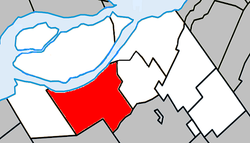 Location within Beauharnois-Salaberry RCM
