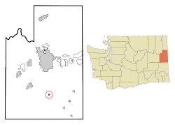 Location of Spangle, Washington