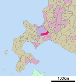 Location of Eniwa in Hokkaido (Ishikari Subprefecture)