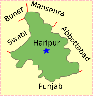 Qazipur is located in Haripur District