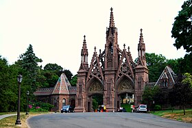 Green-Wood Cemetery's Gothic Arch at 500 25th Street and 5th Avenue