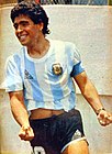 Argentinian footballer Diego Armando Maradona