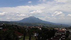 View of Tretes and Mount Penanggungan