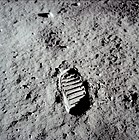 Buzz Aldrin's bootprint on the Moon