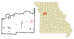 Location of Alma, Missouri