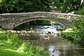 Two stone arch bridges on the village green