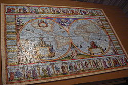 A jigsaw puzzle usually forms a picture when complete.