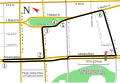 File:San Jose, California street circuit track map--2005.svg—Same map, but showing the 2005 version of the track