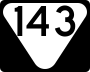State Route 143 marker