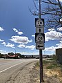 The eastern beginning of Utah route 78, at its junction with Utah route 28 in the town of Levan, Juab County (May 2020)