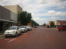 Streets paved with brick in downtown Dalhart