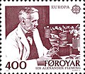 Image 21A stamp commemorating Alexander Fleming. His discovery of penicillin changed the world of medicine by introducing the age of antibiotics. (from 20th century)