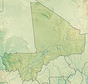 Map showing the location of Boucle du Baoulé National Park