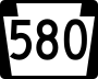 Pennsylvania Route 580 marker
