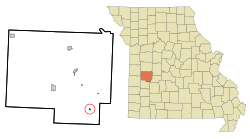 Location of Collins, Missouri