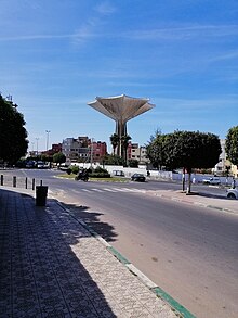 The water tower of Sidi Bernoussi, Casablanca, Morocco.