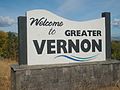 Greater Vernon's welcome sign.