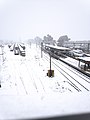 OSE Depot and station during heavy snow, February 2021.