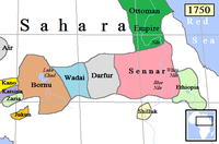 Bornu Empire and eastern Sahelian kingdoms c. 1750